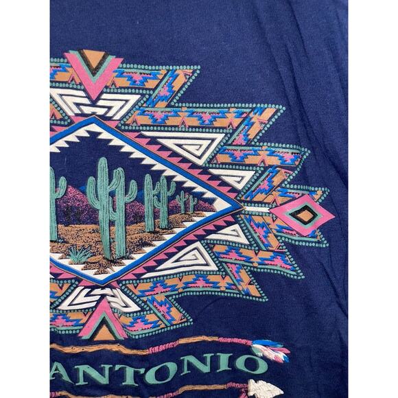 Vintage San Antonio Shirt H.L. Miller USA 90s Cactus Southwest Graphic Tee Large - Picture 9 of 12